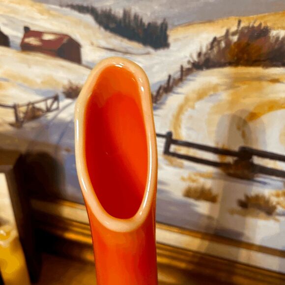 Vintage L E Smith Glass Simplicity Bittersweet Swung Vase DO NOT BUNDLE - Picture 4 of 6